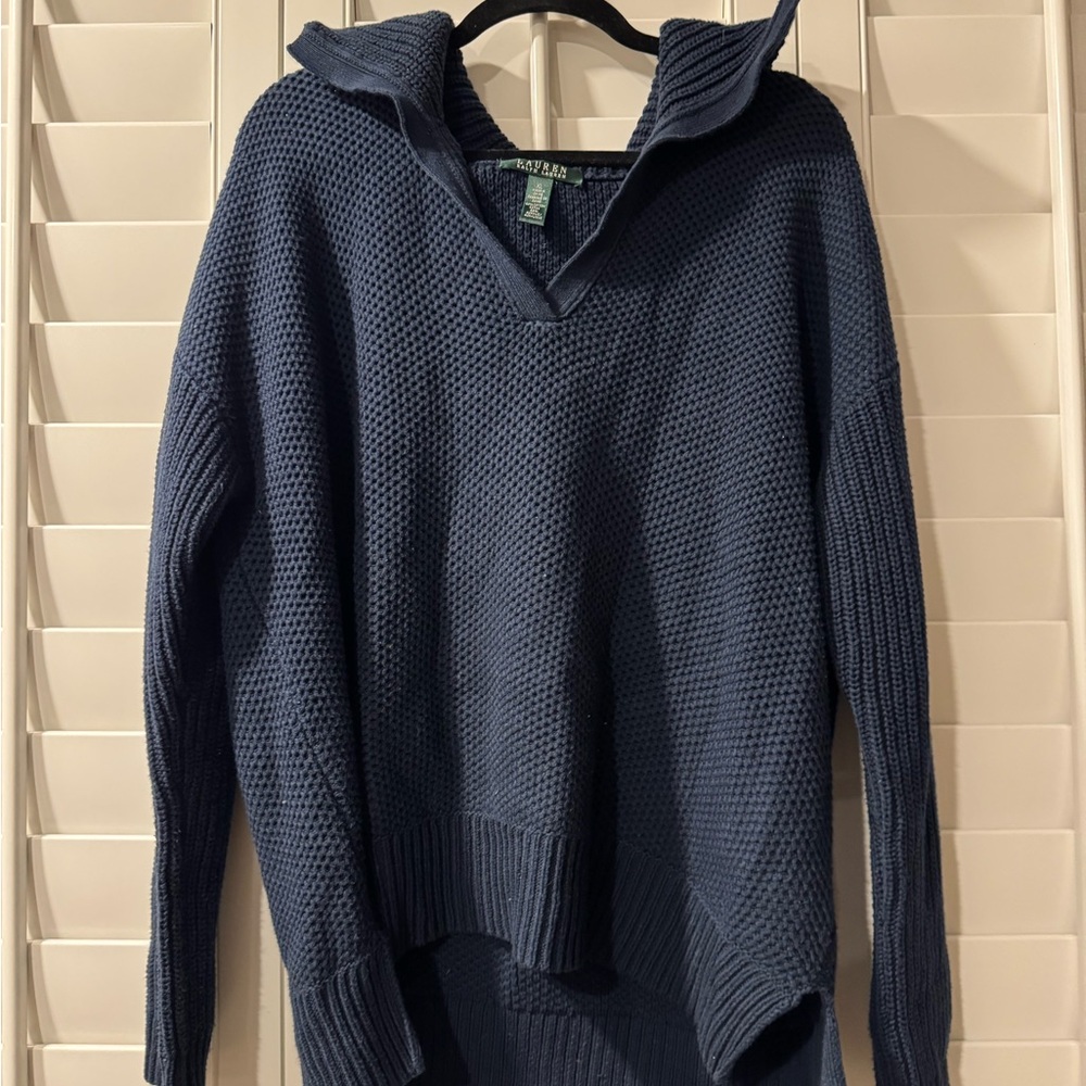 Ralph Lauren Navy V-Neck Sweater
